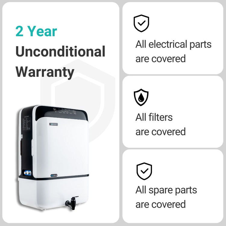 Peore Neo 2X NF+UV Water Purifier (White) | No Service for 2 Years | 2 Year Warranty