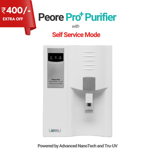 Peore Pro Plus NF+UV: Water Purifier with Less Water Wastage and Self-Service Mode (White, New)