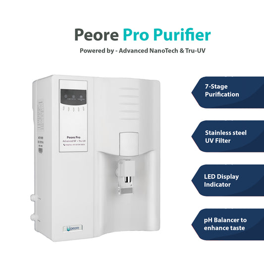 Peore Pro NF+UV: Water Purifier with Less Water Wastage (White, New)